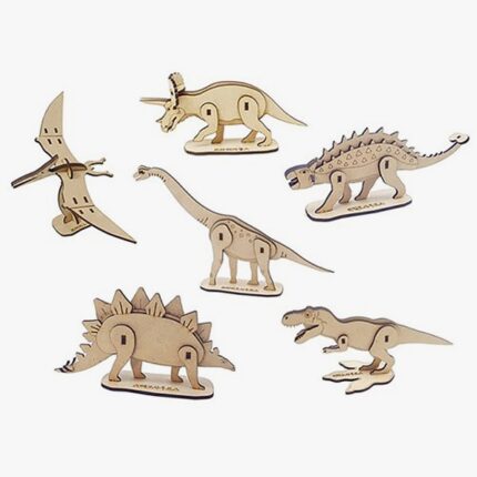 나무 공룡 6종 세트 교구