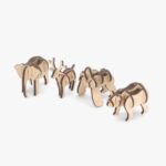 나무 동물 만들기 4종 세트 교구