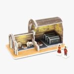 무령왕릉 우드락 만들기 키트 완성 모습, 백제 시대 왕릉의 웅장함을 그대로 재현한 교육용 공예품